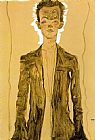 A Standing man by Egon Schiele